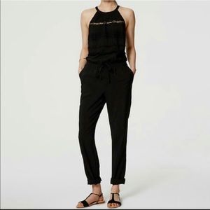 LOFT | Textured Halter Jumpsuit | M